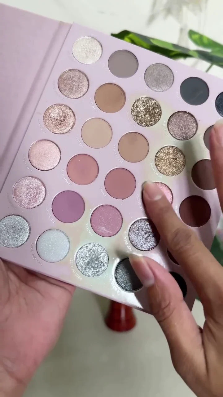ColourPop Cool-Toned Lilac 30-Pan Eyeshadow Palette: Highly Pigmented Mattes, Silvery Metallics, and Iridescent Glitters for Everyday and Glam Mauve Looks
