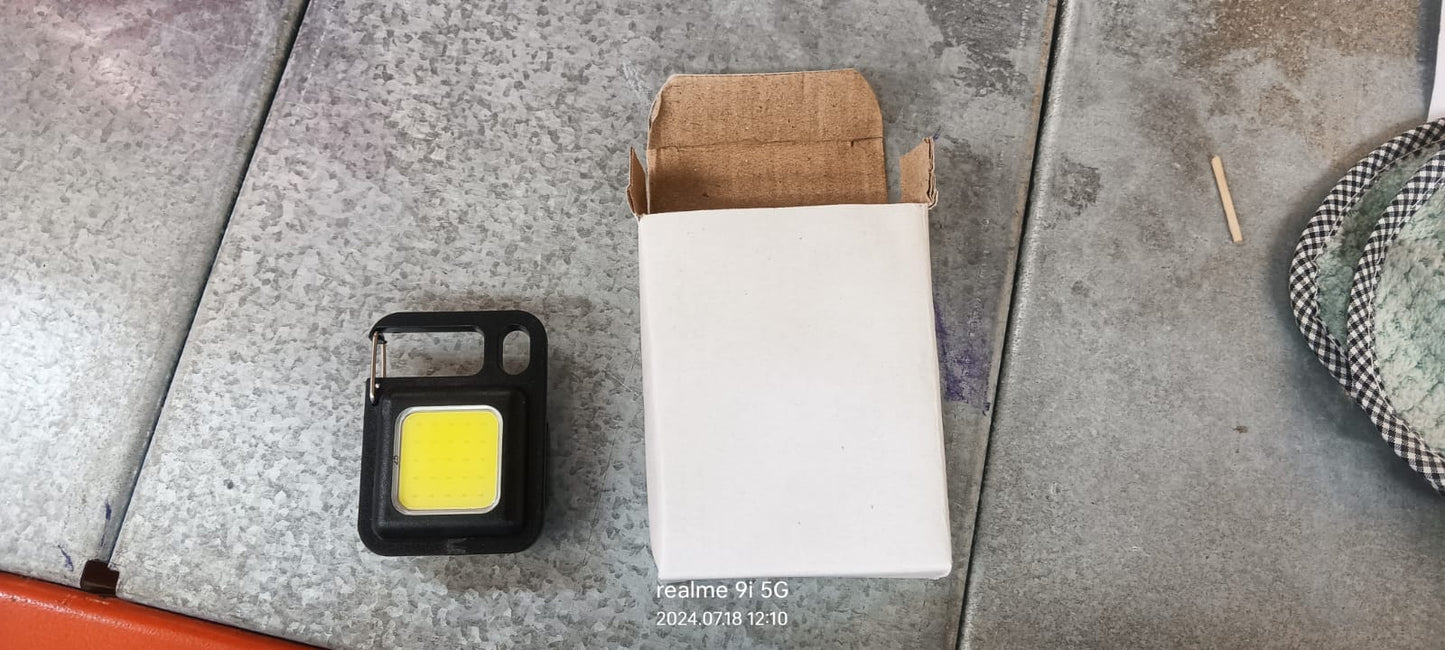 LED Battery Operated Keychain Flashlight with Folding Bracket Bottle Opener (1 Pc)