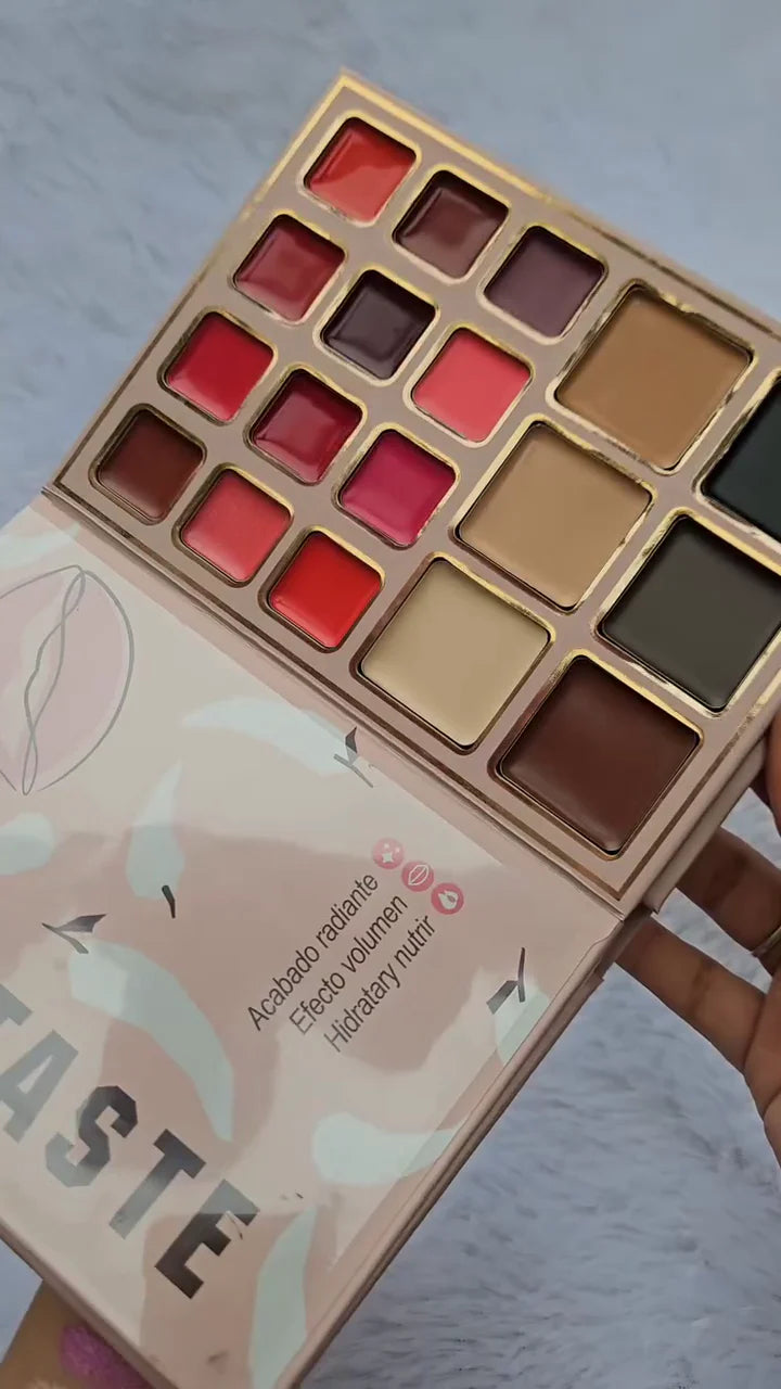 All-in-One Makeup Book Set with Eyeshadow, Lip Colors, Highlighter & Face Palette – Travel-Friendly Cosmetic Kit in Stylish Book Design for Daily, Party & Professional Use