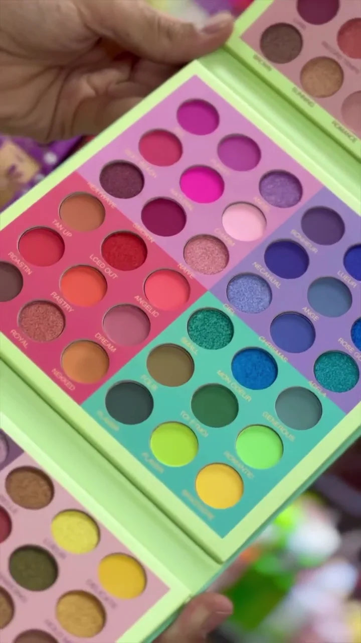 Ultimate Color Professional Artistry Eyeshadow Palette – Mega Fusion Collection with High-Pigment Mattes, Shimmers, and Pressed Glitters