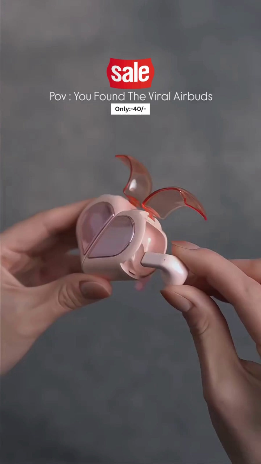 Heart-Shaped Wireless Bluetooth Earbuds – Stylish and Compact Viral Earphones with Charging Case, Ideal for Gifting and Daily Use