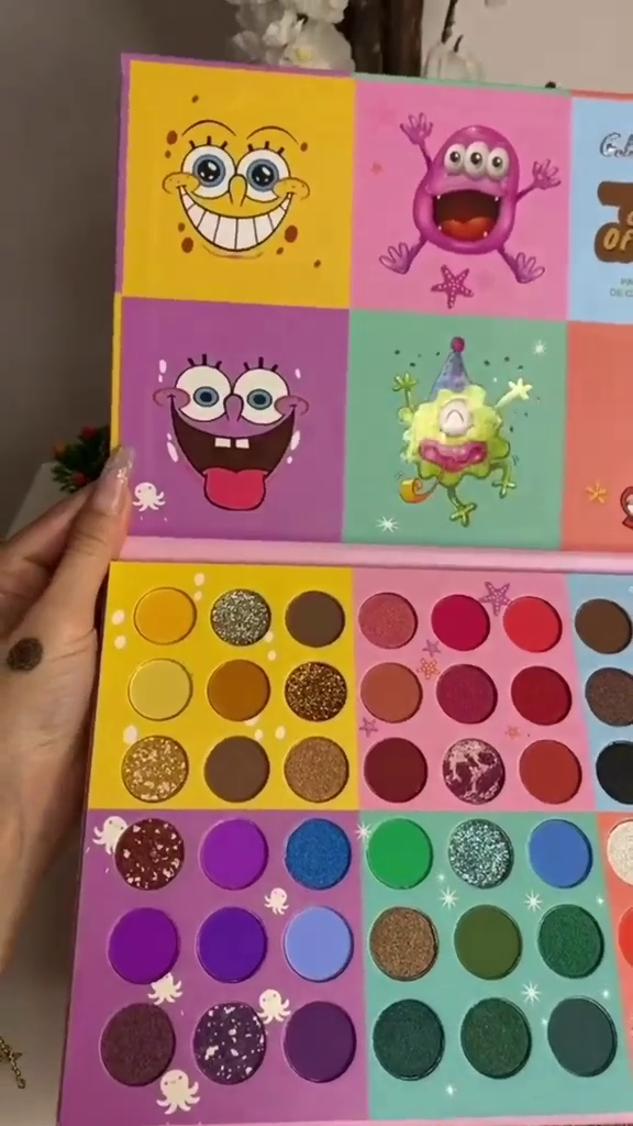 Colorful Rainbow The Carnival of Monster Eyeshadow Palette Featuring Vibrant Shades Inspired by Playful Cartoon Characters