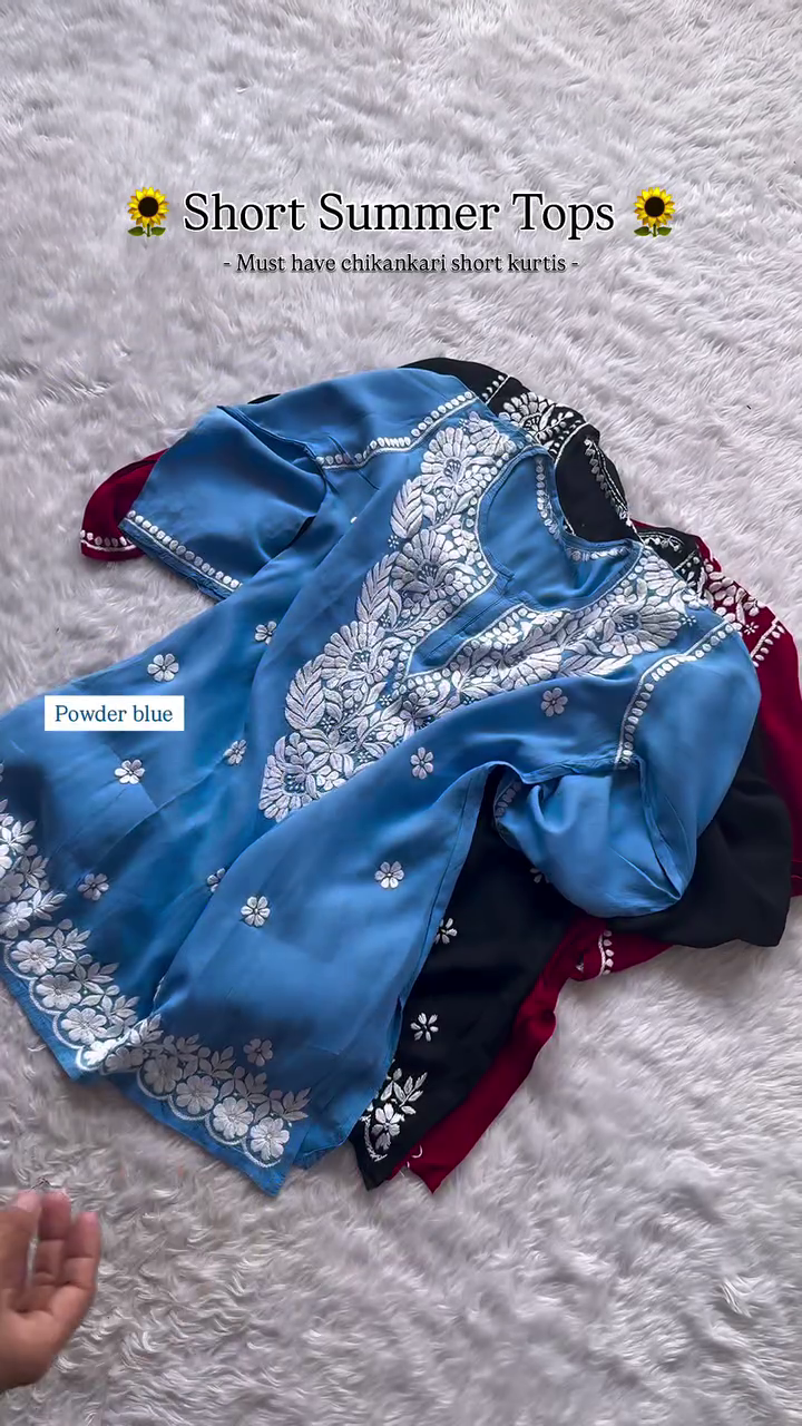 Short Summer Tops – Must Have Chikankari Kurtis