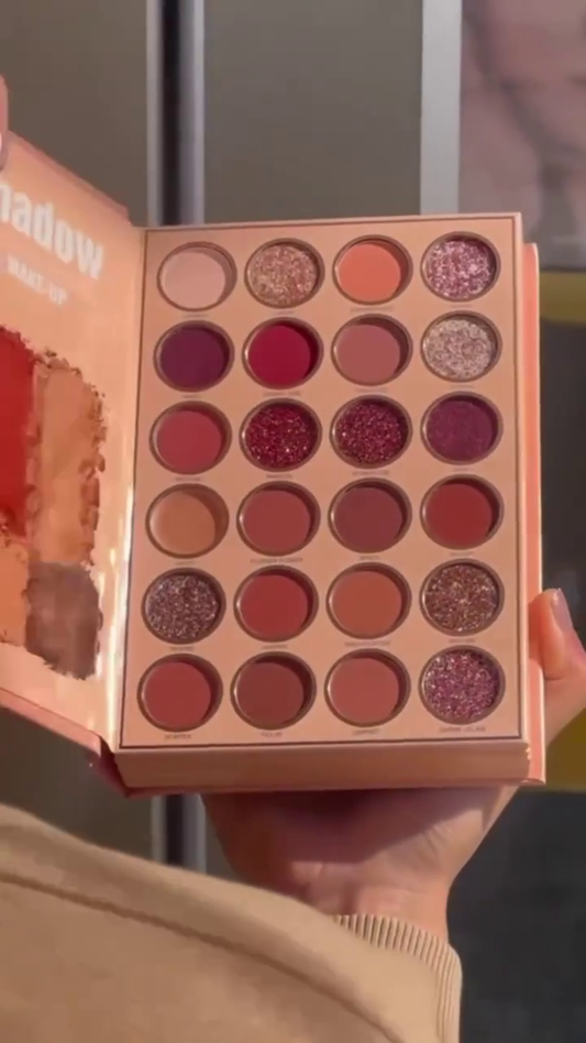 Ultimate All-in-One Glam Beauty Book: 3-in-1 Makeup Palette Featuring 24 Rich Eyeshadows, 6 Radiant Highlighters, and 8 Luxe Face Powders for Contour, Blush & Bronzing Perfection