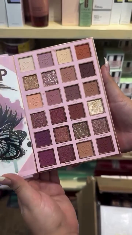 All-in-One Pro Glam Makeup Palette Set – 54 Shades Including Bold Cream Lip Colors, Radiant Highlighters & Richly Pigmented Eyeshadows with Matte, Shimmer & Glitter Finishes – Ultimate Beauty Kit for Face & Eyes