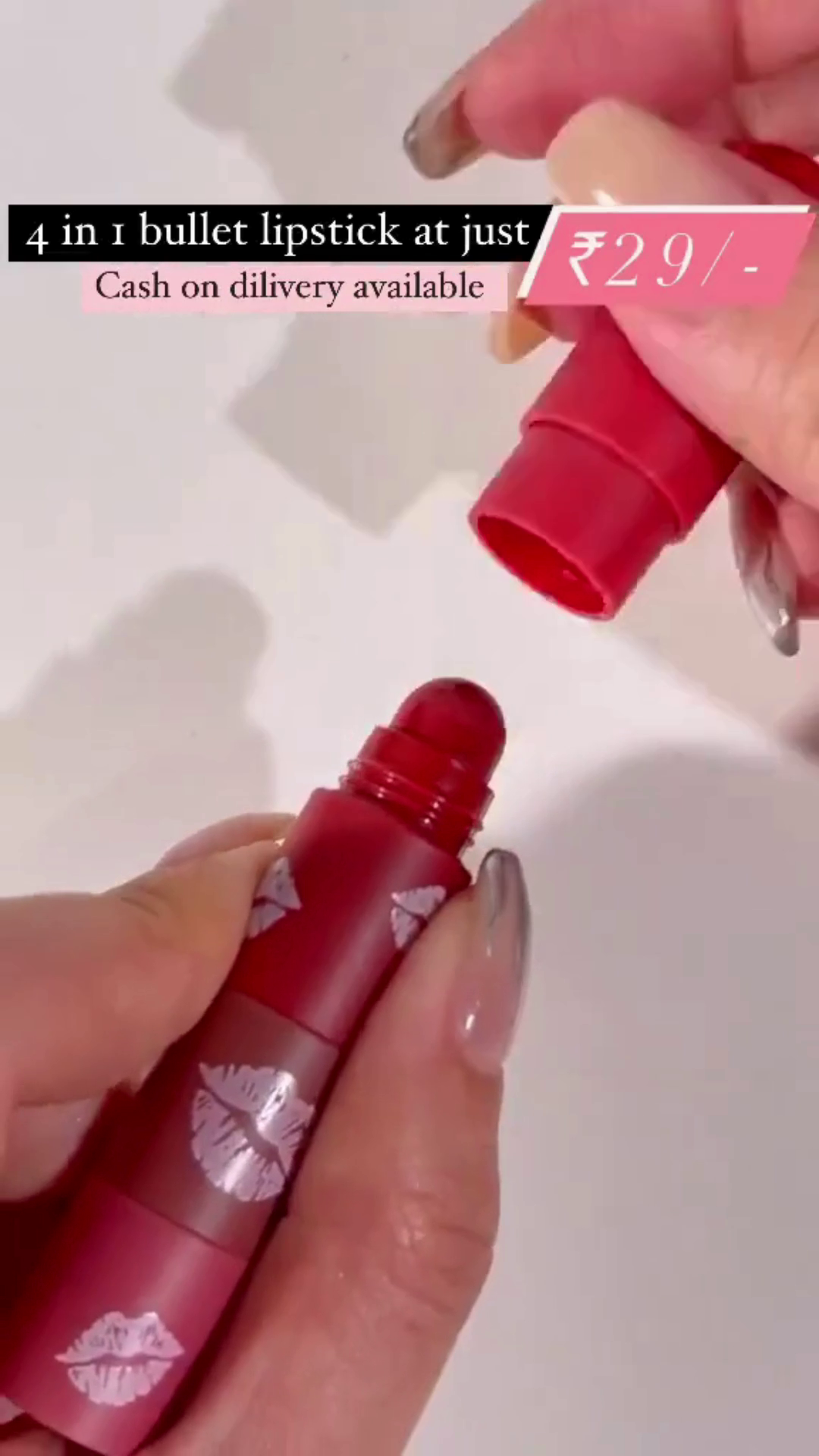 4-in-1 Multi-Shade Lipstick Bullet – Long-Lasting, Velvet Matte Finish, Compact & Travel-Friendly Lip Colors