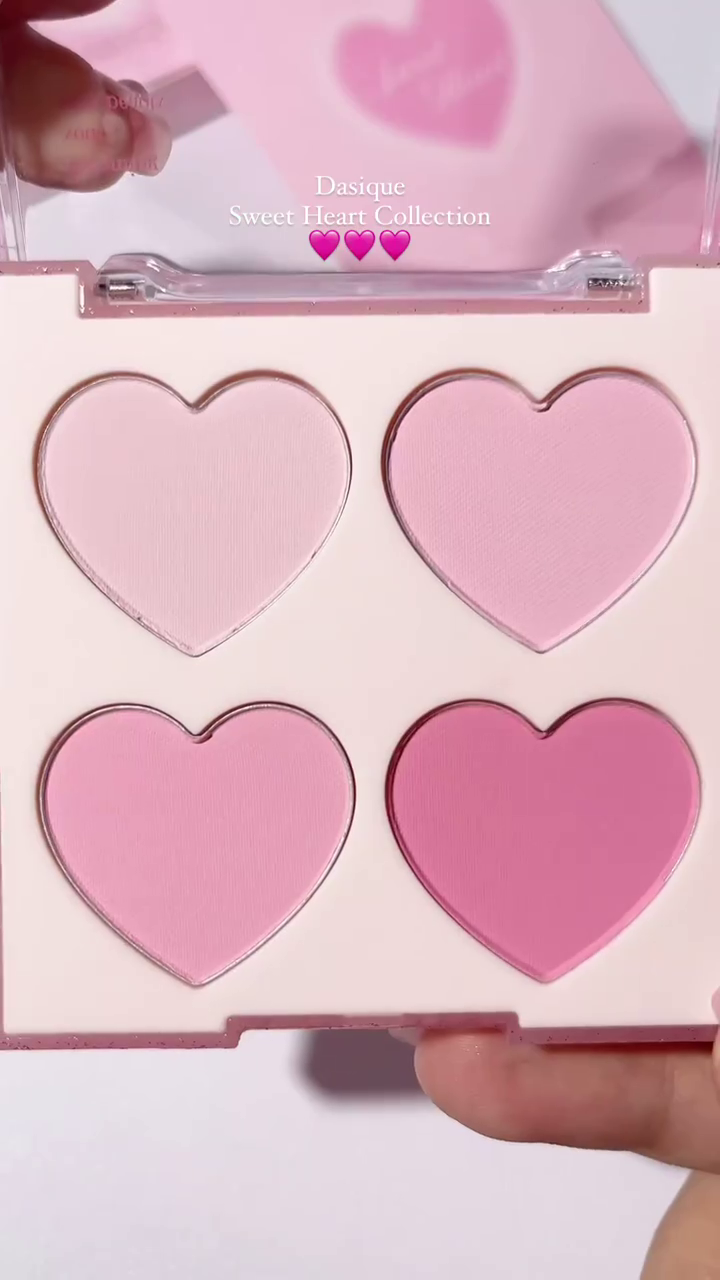 Dasique Sweet Heart Collection – Romantic Heart-Shaped Multi-Tone Eyeshadow and Blush Palette with Soft Matte and Shimmer Finishes in Dreamy Pink and Nude Shades
