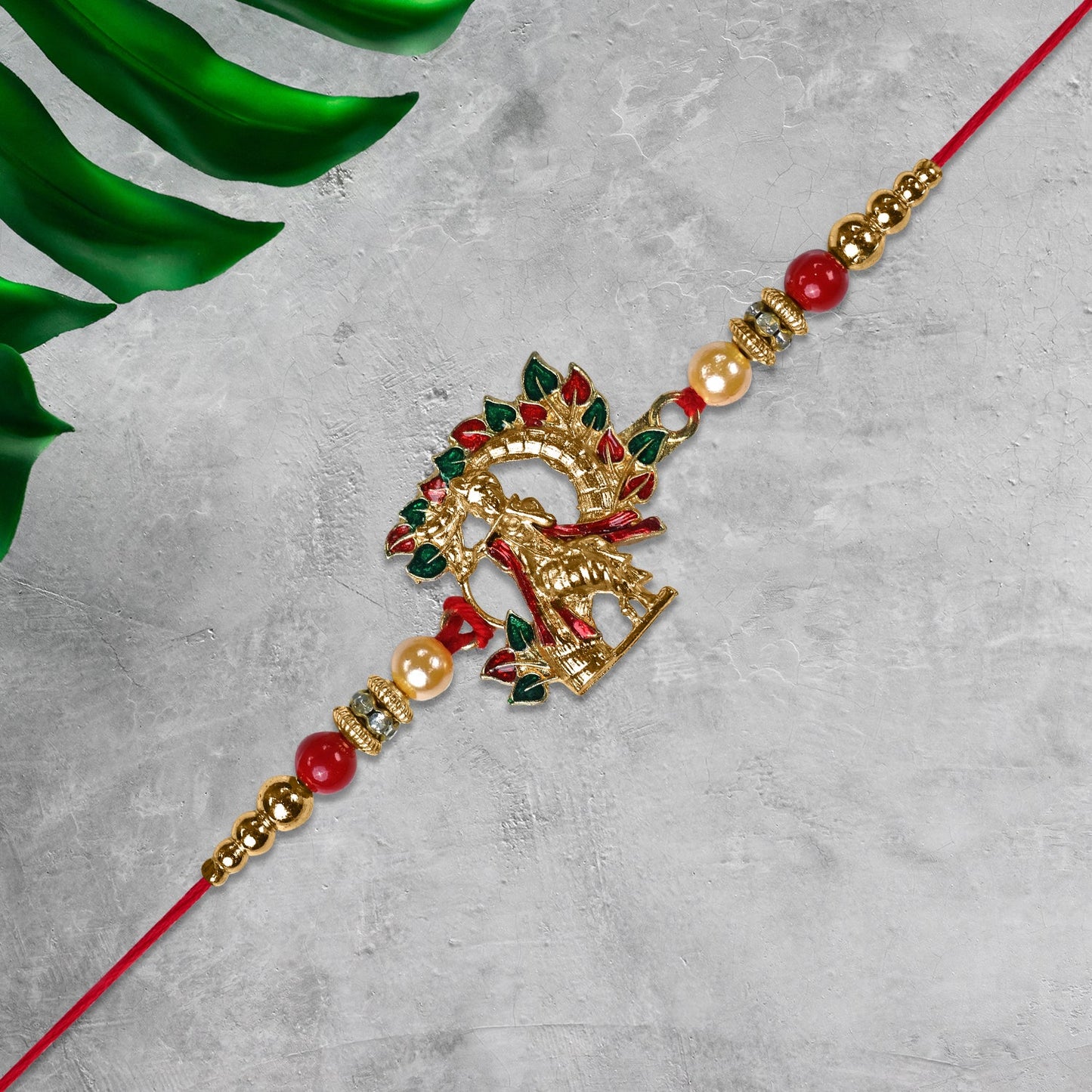 Krishna Rakhi with Decorative Beads