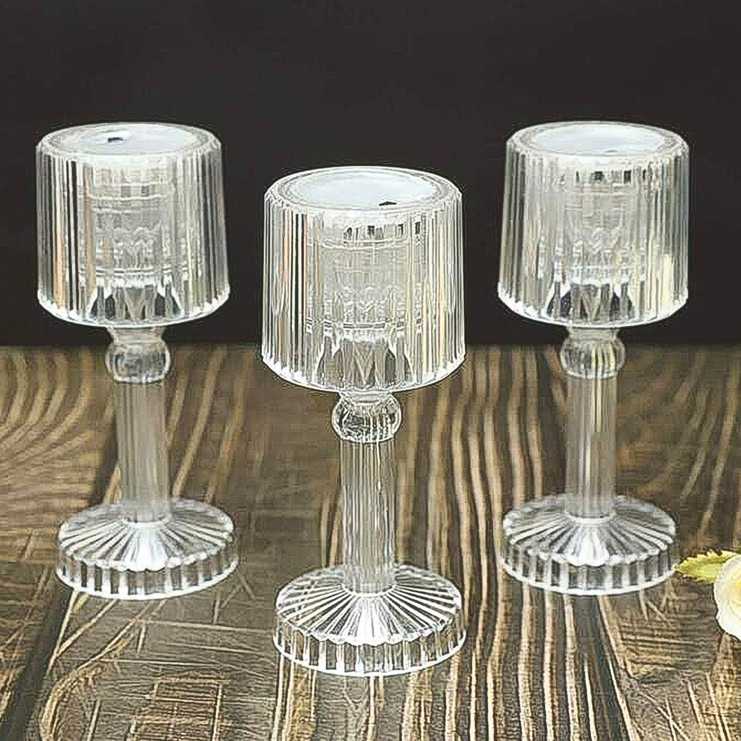 Mini Acrylic LED Desk Lamps Table Lamp Portable Crystal (1 Pc / Small)