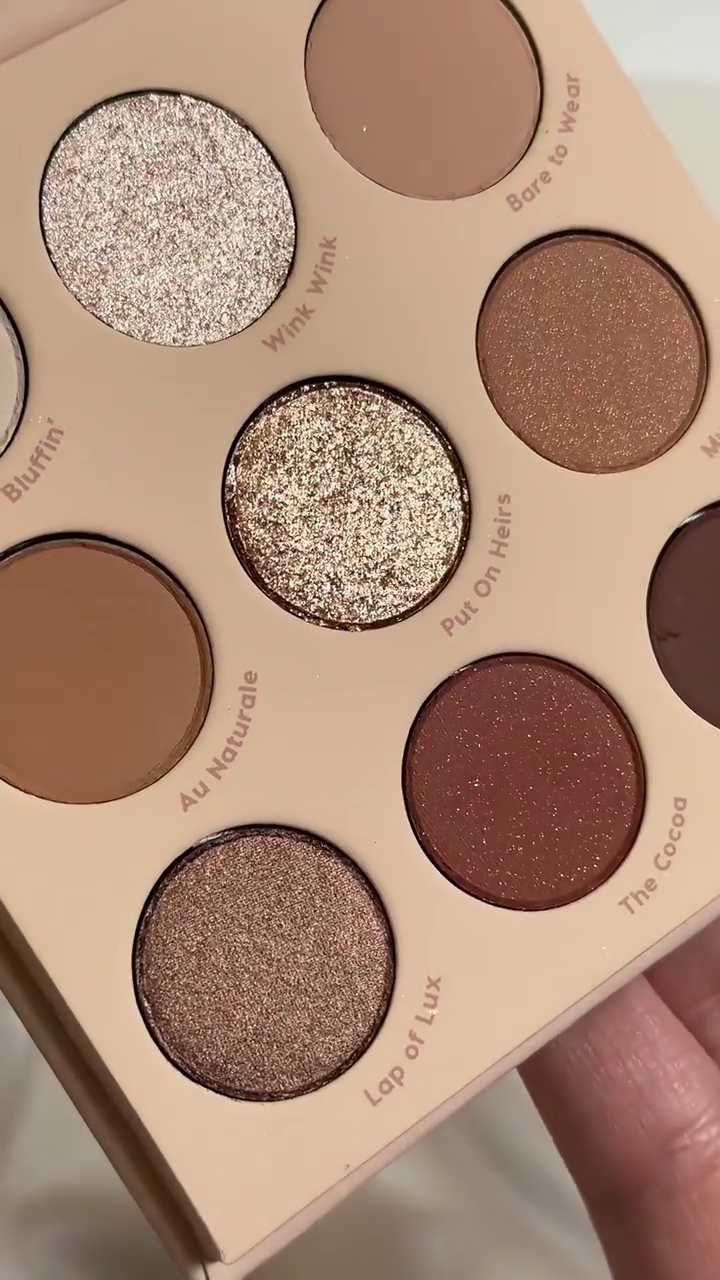 Romantic Neutrals Luxe Eyeshadow Palette – 9 Richly Pigmented Shades Featuring Matte, Shimmer & Glitter Finishes for Effortless Day-to-Night Glam