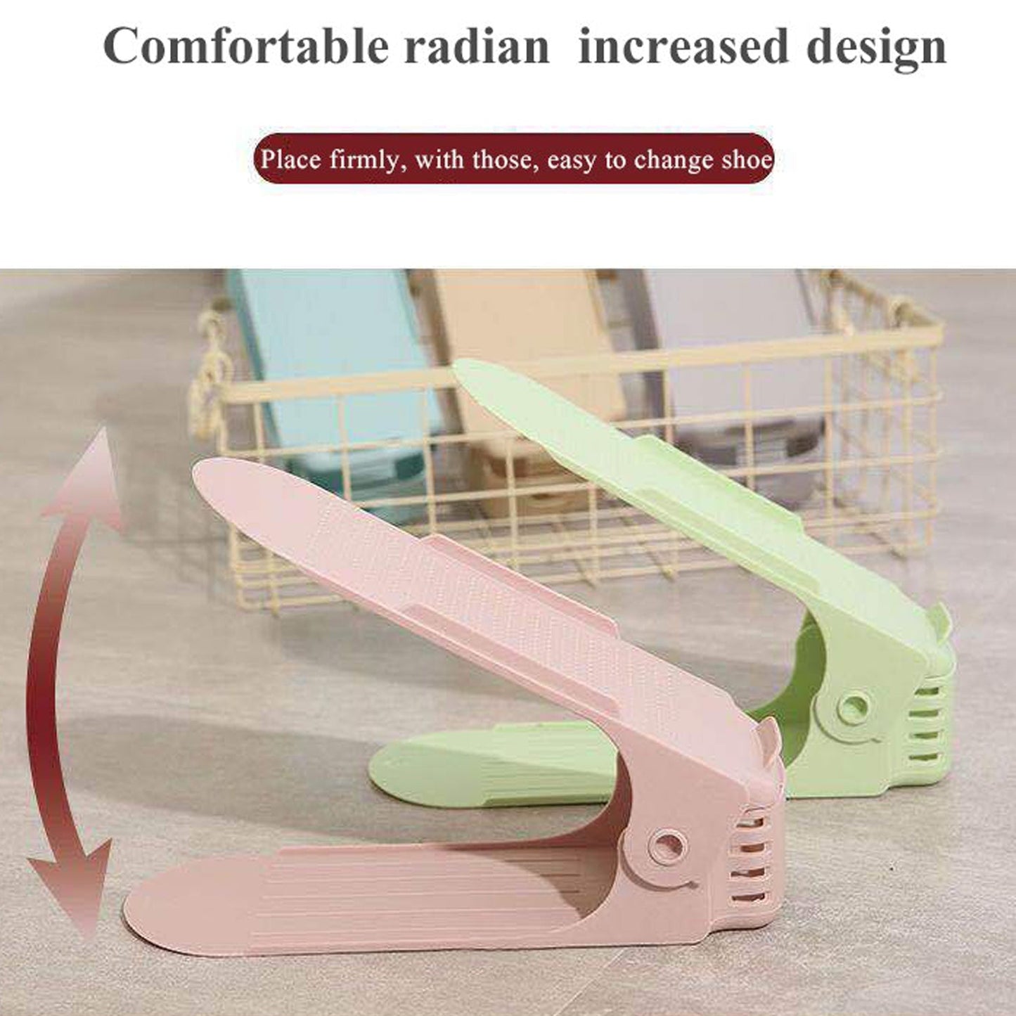 ADJUSTABLE FOLDING SHOE SLOTS ORGANIZER.