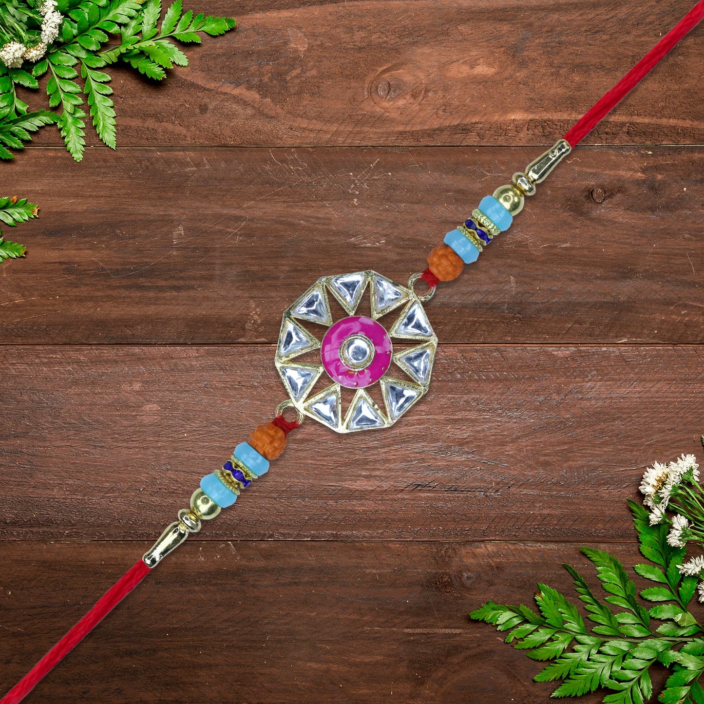 Pink & Silver Designer Rakhi