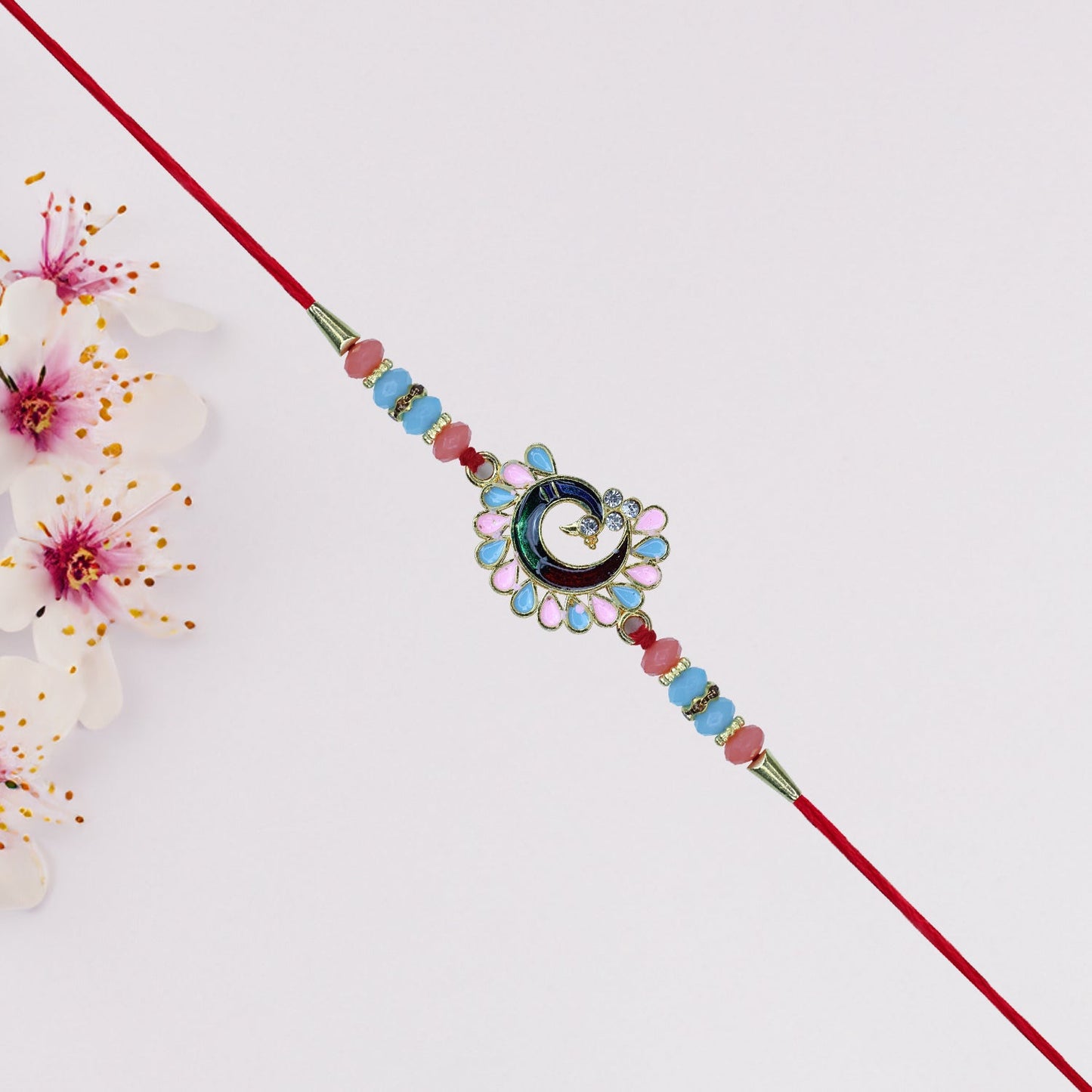 Stylish Circular Peacock Rakhi