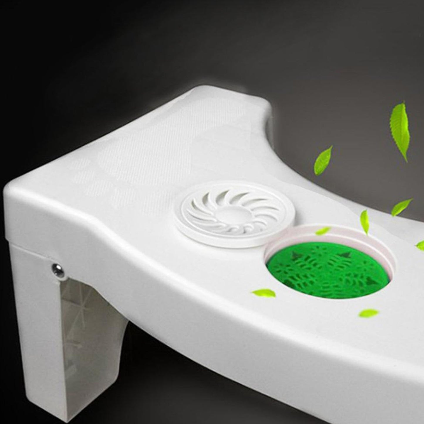 Plastic Non-Slip Folding Toilet Squat Stool - White Color