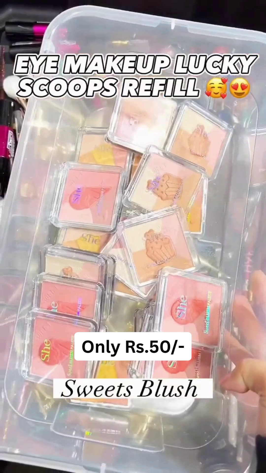 Affordable Eye and Face Makeup Collection Featuring Brown Eyeliner Pencils with Brush, Sweets-Themed Blush Compacts, and Luxurious Gold Liquid Eyeliners for Effortless Beauty and Daily Glam Looks