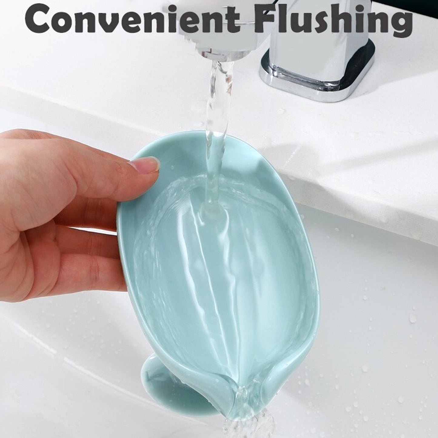 Self Draining Soap Holder for Bathroom Leaf Shape Soap Tray