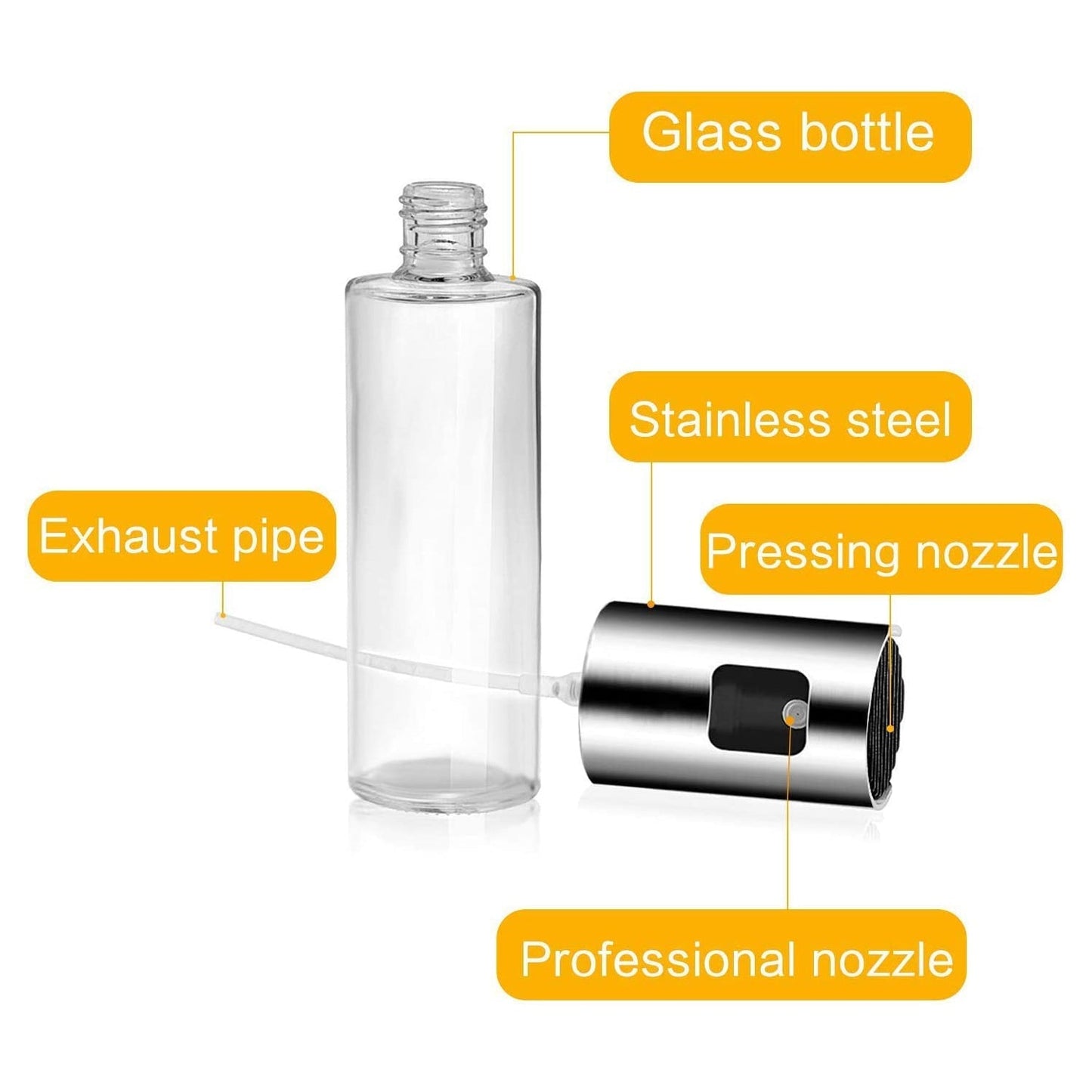 Oil Sprayer Dispenser Glass Bottle for Cooking & Multi-Use