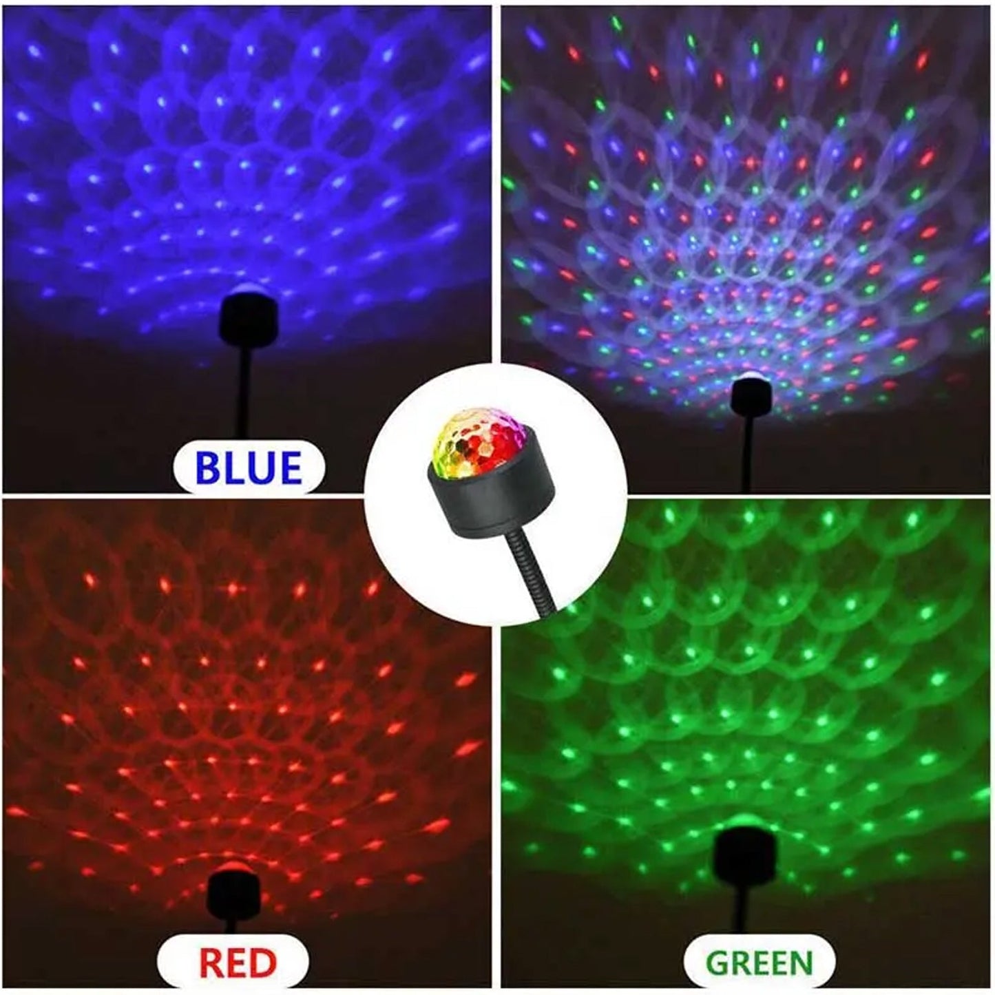 USB Star Projector & Disco Ball Light for Car & Bedroom Decor