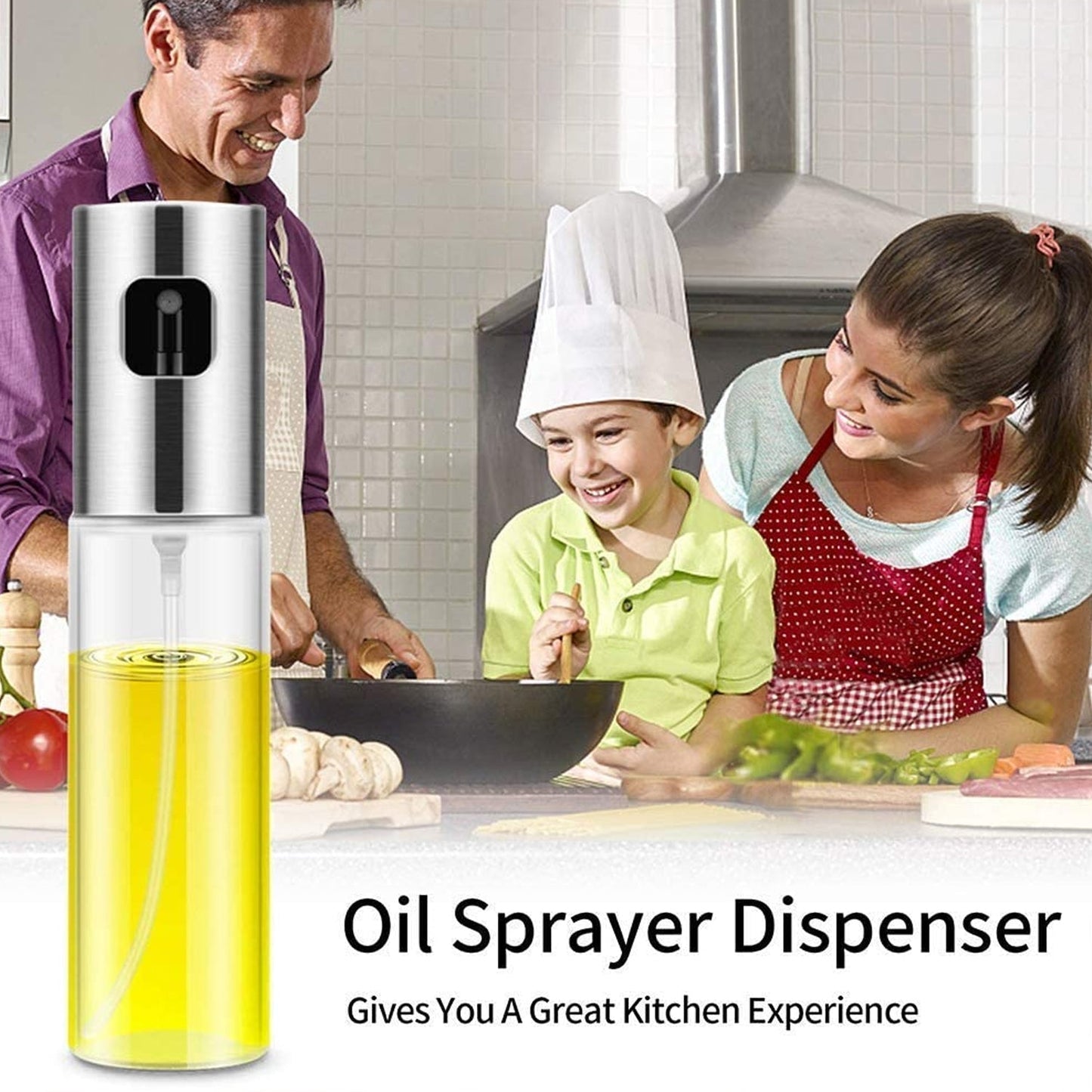 Oil Sprayer Dispenser Glass Bottle for Cooking & Multi-Use
