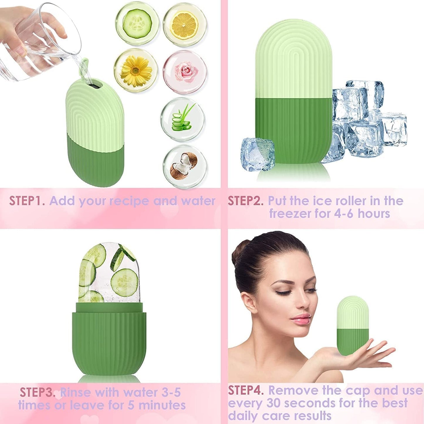 Beauty Ice Roller for Face & Eye Massager (Reusable, Loose)