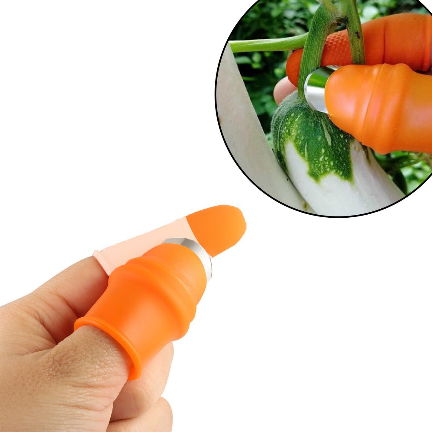 1 Pair V Thumb Cutter with Box – Handy Peeler for Fruits & Vegetables, Kitchen Tool for Home & Office Use