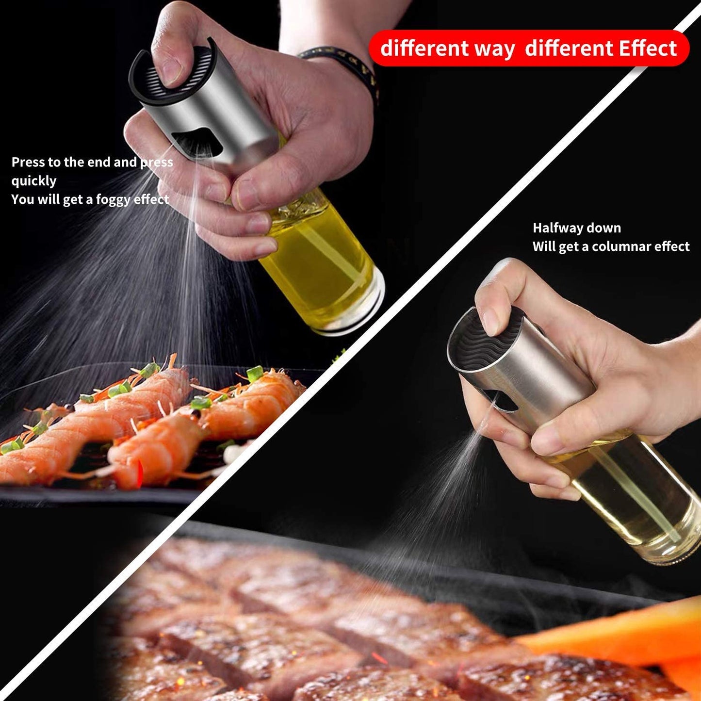 Oil Sprayer Dispenser Glass Bottle for Cooking & Multi-Use