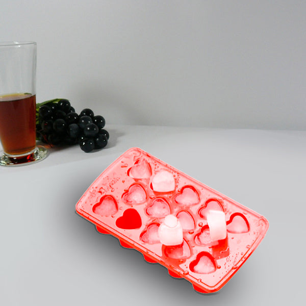 Heart Shape Ice Cube & Candy Tray – 14 Cavities (Multicolor)