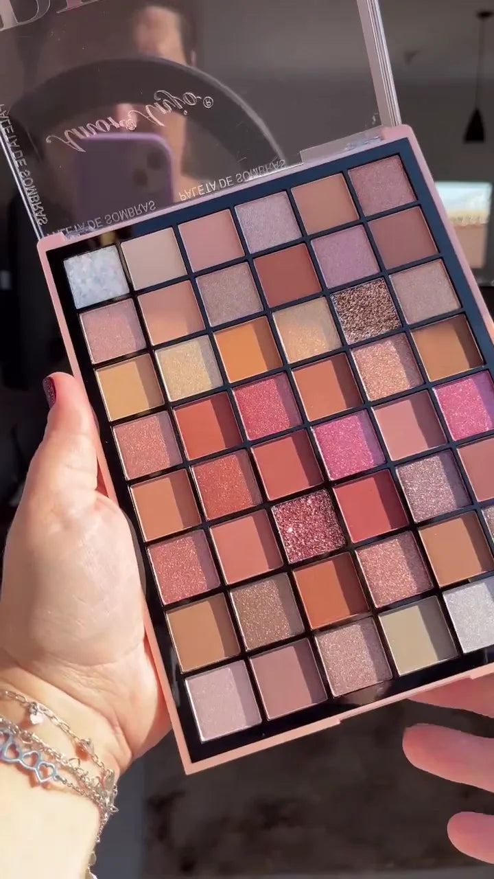Ultimate 49-Shade Mega Eyeshadow Palette: Highly Pigmented Matte, Shimmer, and Glitter Finish Collection for Endless Warm-Toned and Neutral Eye Looks