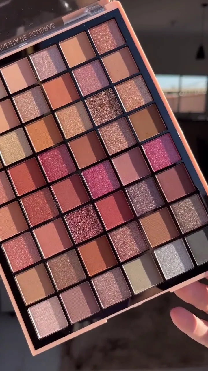 Ultimate 49-Shade Mega Eyeshadow Palette: Highly Pigmented Matte, Shimmer, and Glitter Finish Collection for Endless Warm-Toned and Neutral Eye Looks