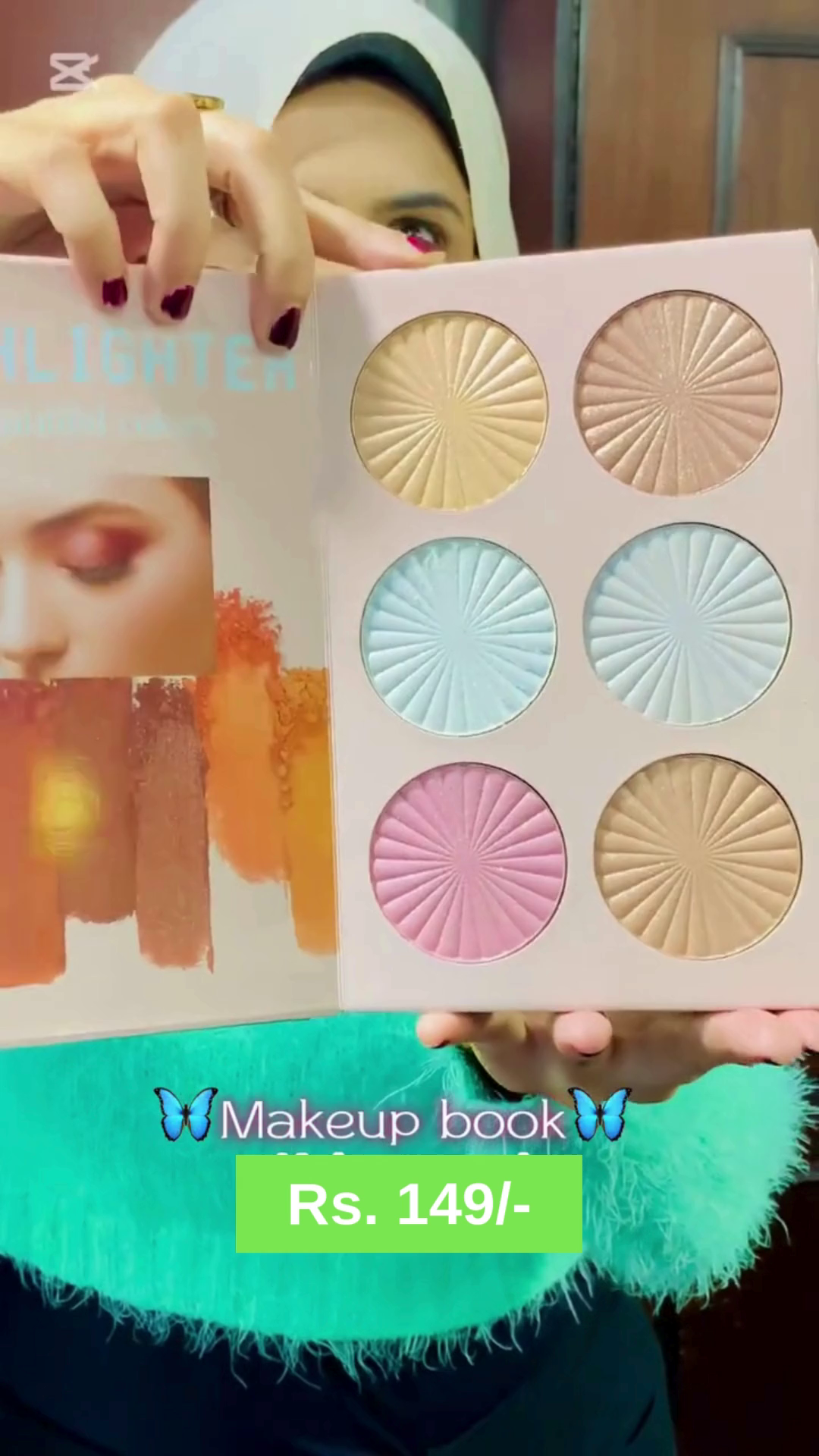 All-in-One Multi-Purpose Makeup Book Featuring Eyeshadows, Highlighters, Concealers, and Brow Powders for a Complete Beauty Look