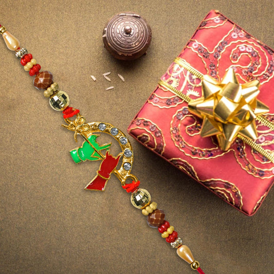 Krishna Basoori Design Rakhi