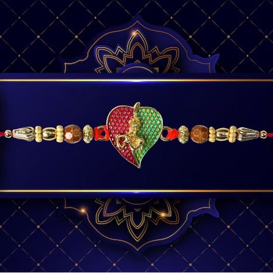 Krishna Playing Basoori Design Rakhi