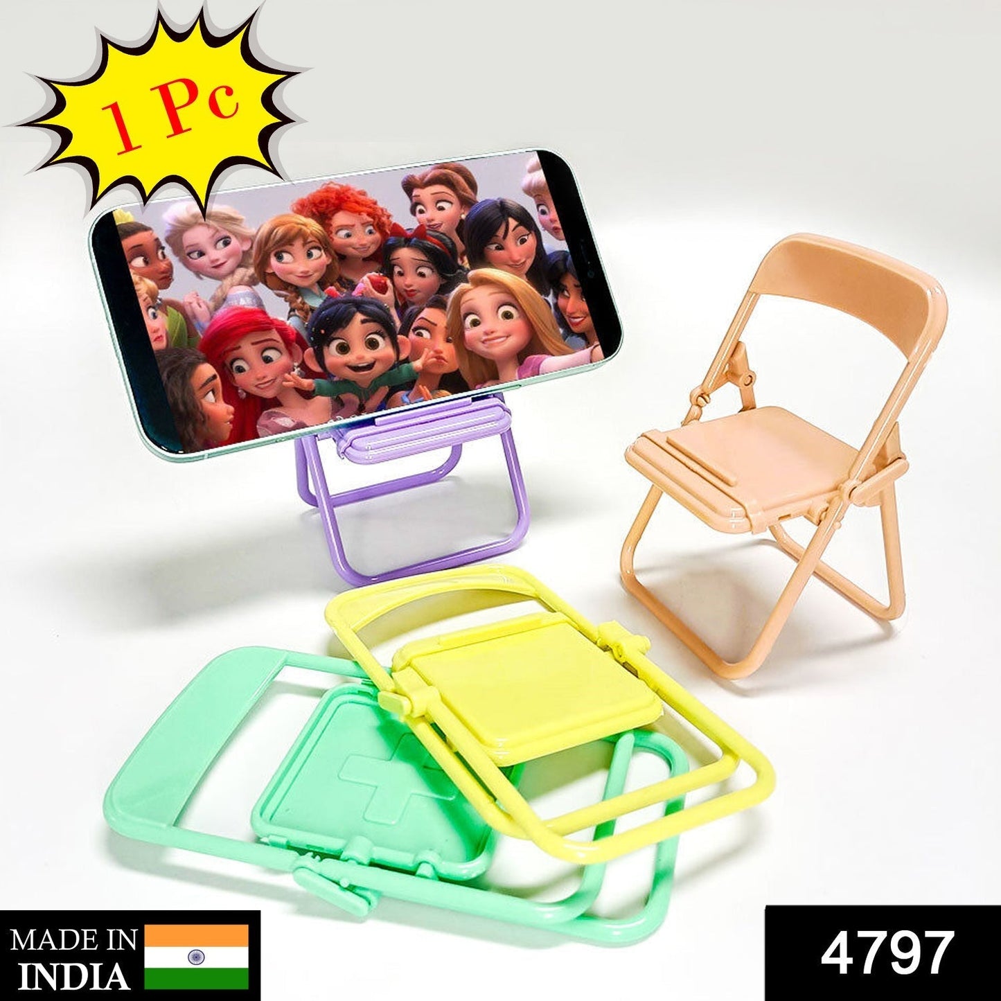 Chair-Shaped Mobile Stand – Stylish & Sturdy Phone Holder for Home & Office Use (1 Pc)