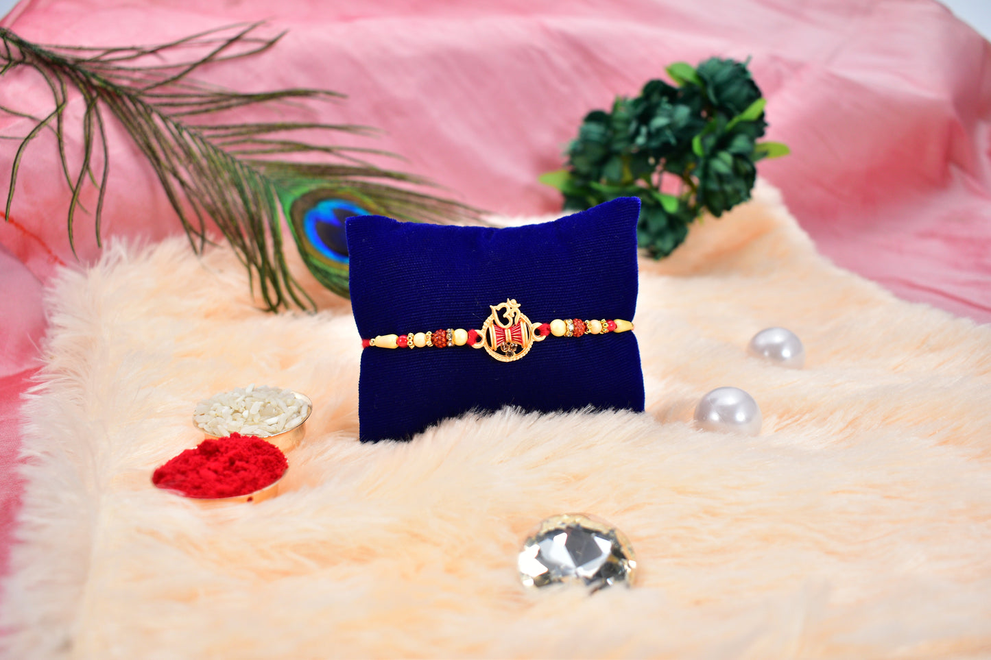 Designer Om Rakhi With Damru