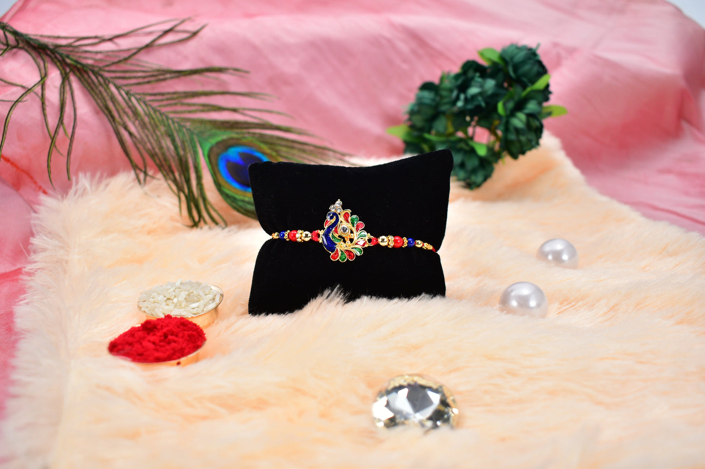 Traditional Peacock Design Rakhi