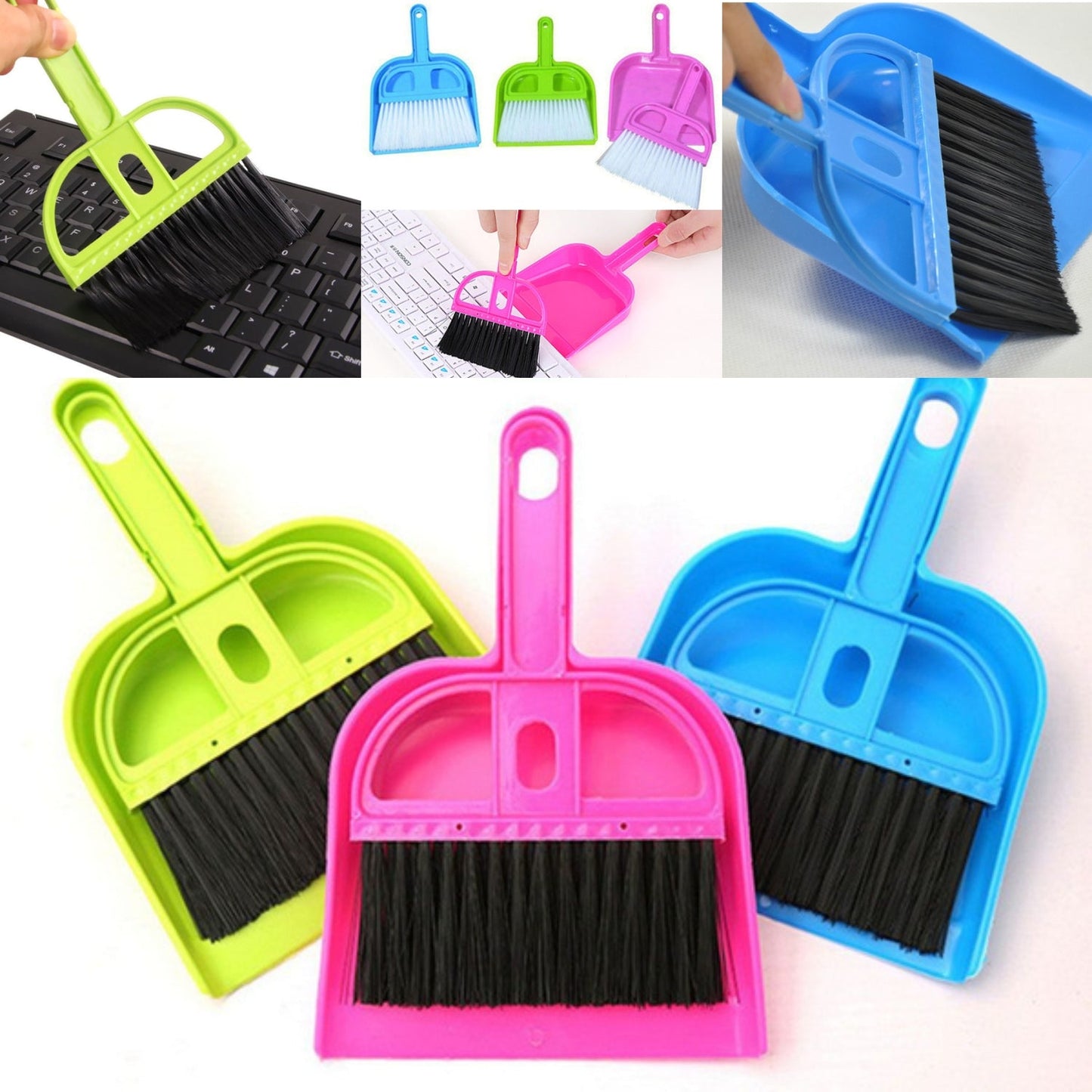 Mini Dustpan with Brush Broom Set for Multipurpose Cleaning, Supdi - 2 pcs