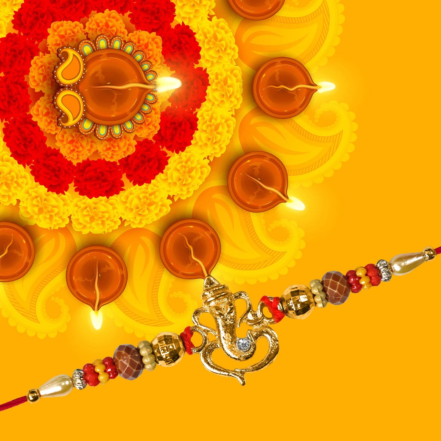 Ganesh Design Rakhi