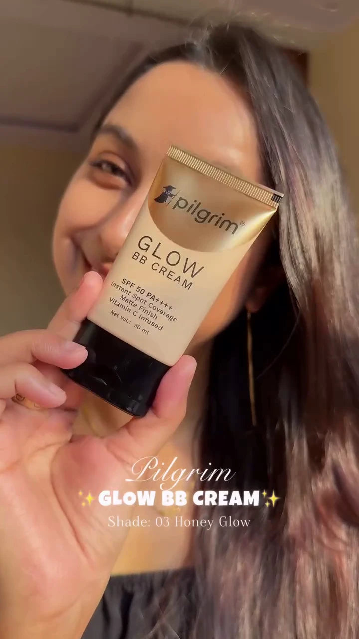 Pilgrim Glow BB Cream SPF 50 PA+++ – Instant Spot Coverage, Matte Finish & Vitamin-Infused