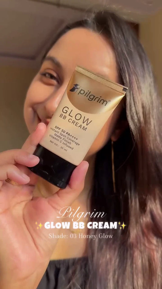 Pilgrim Glow BB Cream SPF 50 PA+++ – Instant Spot Coverage, Matte Finish & Vitamin-Infused