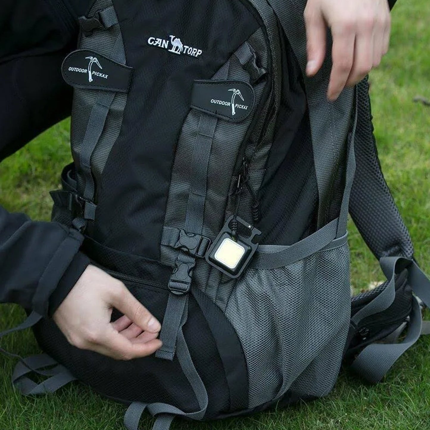 Mini Rechargeable Keychain Flashlight - 4 Light Modes with Folding Bracket & Magnetic Base