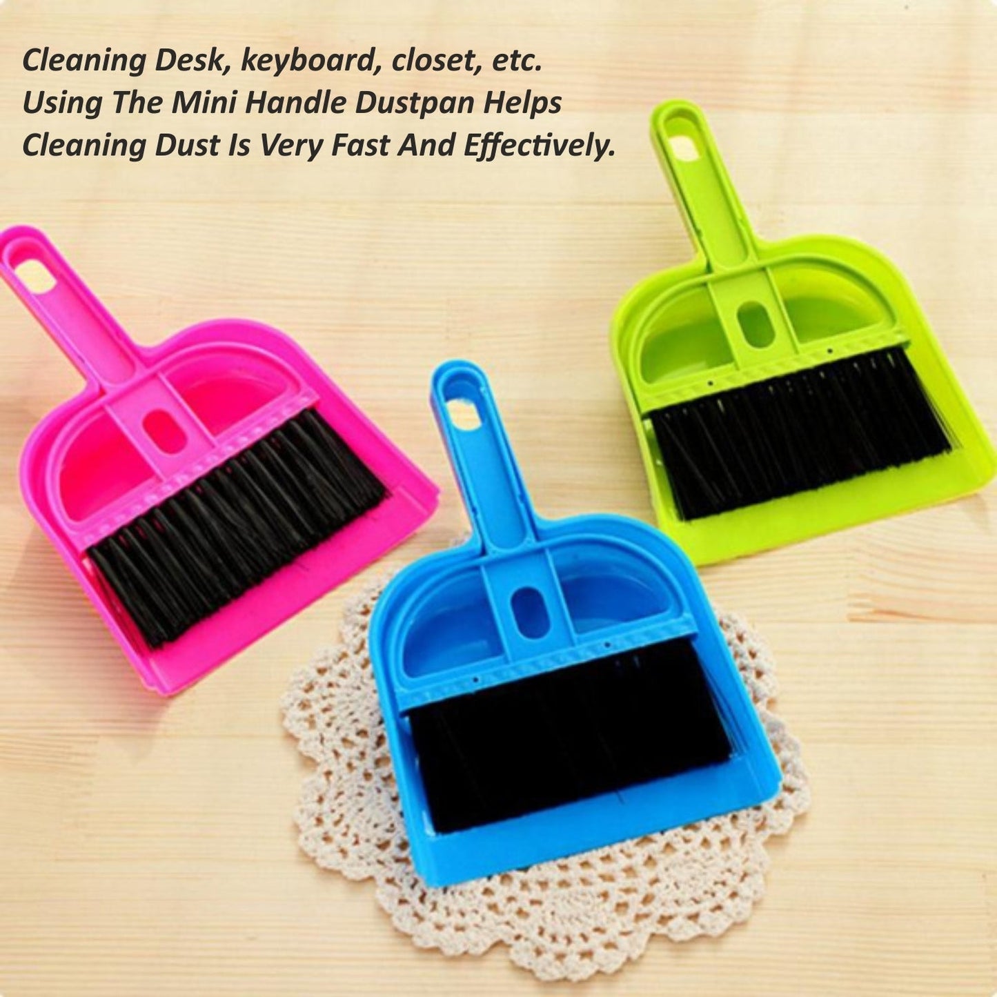 Mini Dustpan with Brush Broom Set for Multipurpose Cleaning, Supdi - 2 pcs