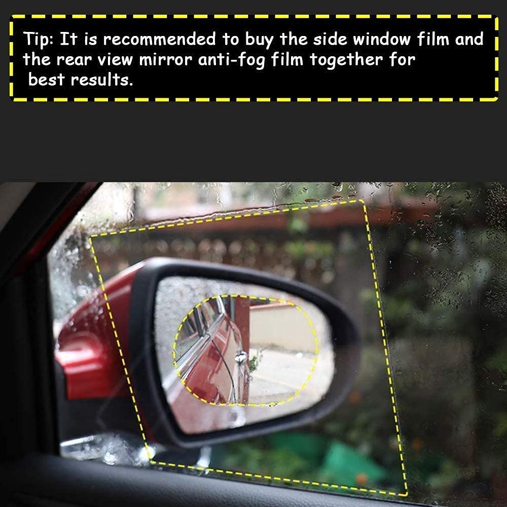 Anti-Fog & Anti-Scratch Rearview Car Mirror Film – HD Clear Protective Sticker for Safe Driving (1 Pc)