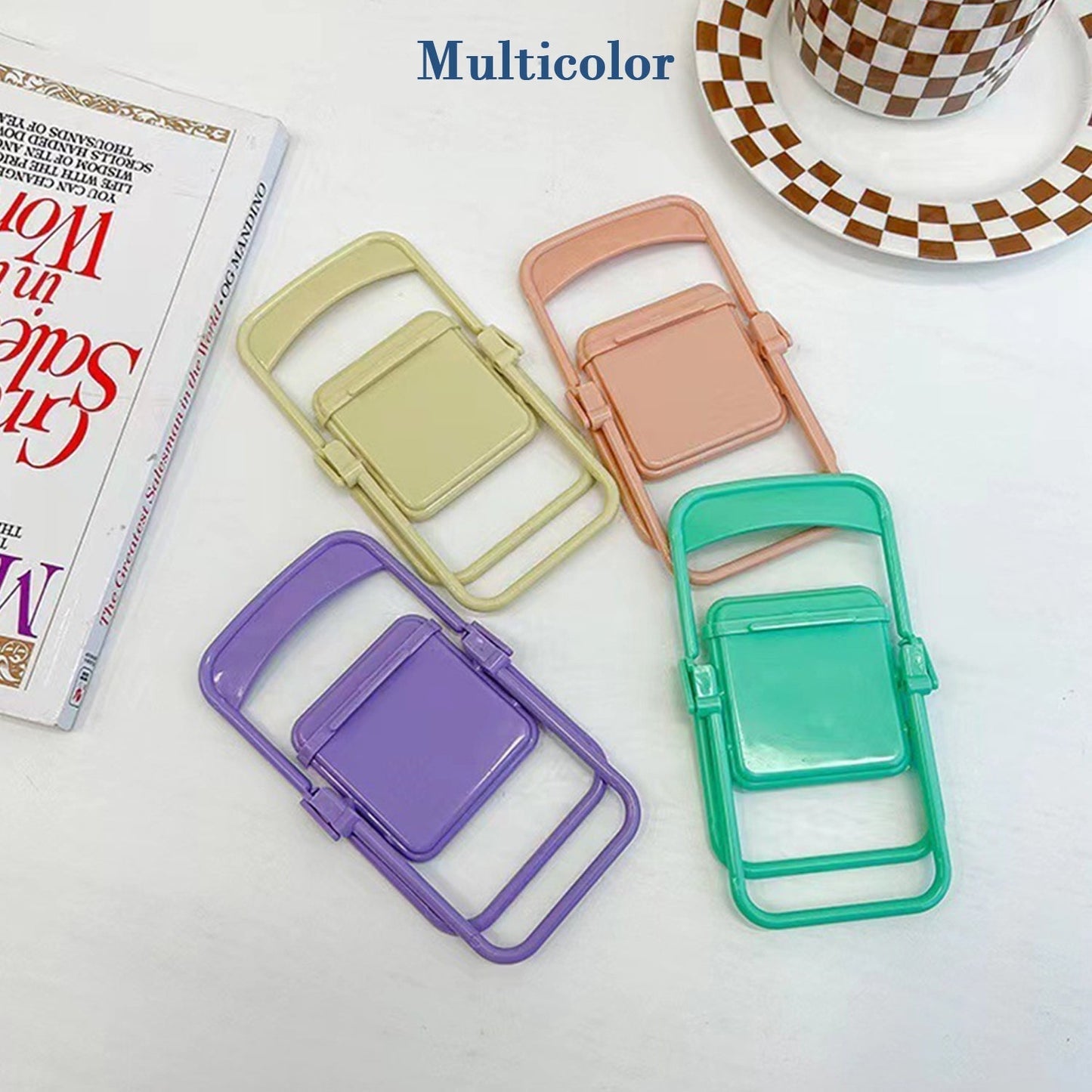 Chair-Shaped Mobile Stand – Stylish & Sturdy Phone Holder for Home & Office Use (1 Pc)