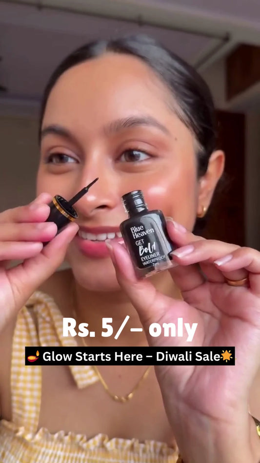 Blue Heaven Get Bold Liquid Eyeliner – Waterproof, Smudge-Proof, Intense Black, 7ml