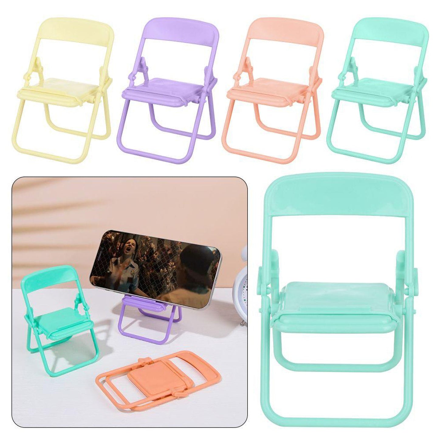 Chair-Shaped Mobile Stand – Stylish & Sturdy Phone Holder for Home & Office Use (1 Pc)