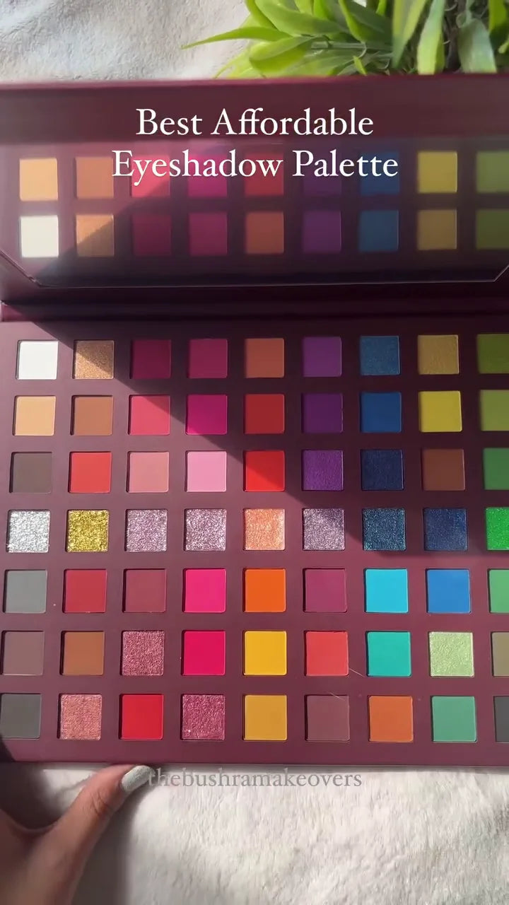 Professional Rainbow Eyeshadow Palette – Highly Pigmented Matte, Shimmer, and Pressed Glitters for Bold Artistry and Everyday Glam