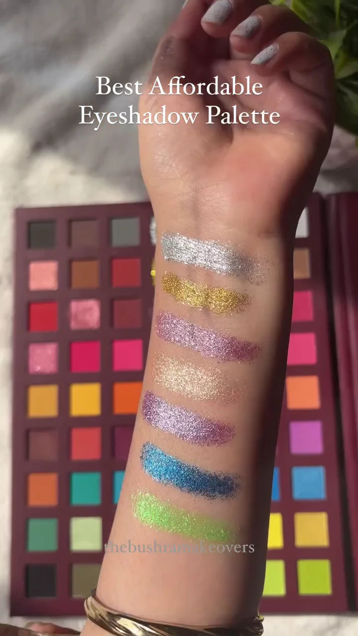 Professional Rainbow Eyeshadow Palette – Highly Pigmented Matte, Shimmer, and Pressed Glitters for Bold Artistry and Everyday Glam
