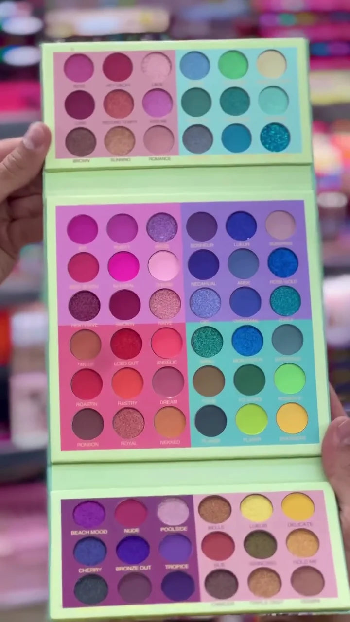 Ultimate Color Professional Artistry Eyeshadow Palette – Mega Fusion Collection with High-Pigment Mattes, Shimmers, and Pressed Glitters