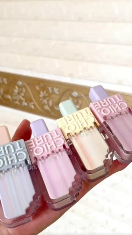 Chioture Ice Cream Lip Glaze – Long-Lasting Mirror Water Tint, Hydrating Popsicle Lip Gloss for High-Shine "Glass Skin" Lips