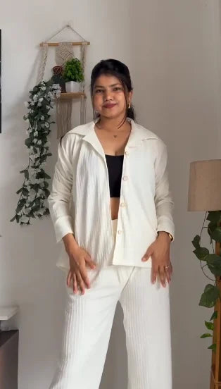 Ivory Essence White Co-ord Set – Minimal, Chic, and Perfectly Effortless